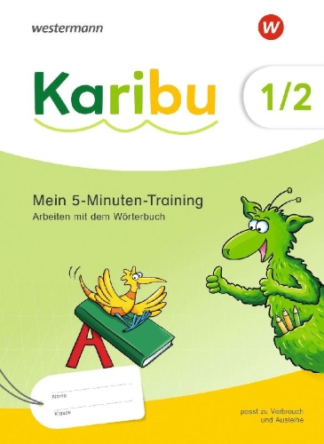 Buchcover und Innenansicht für das Buch: Karibu - Mein 5 Minuten-Training: Wörterbucharbeit 1/2