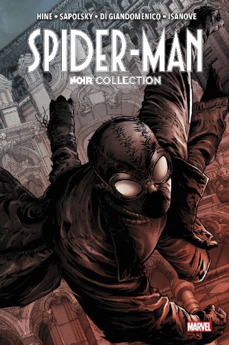 Buchcover und Innenansicht für das Buch: Spider-Man Noir (2009) 1-4; Spider-Man Noir: Eyes Without a Face (2010) 1-4; Edge of Spider-Verse (2014) 1; Spider-Verse Team-Up (2015) 1 (II); Spider-Geddon: Spider-Man Noir Video Comic (2019) 1