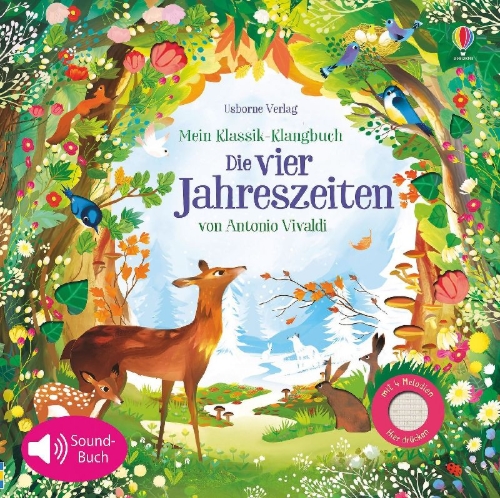 Buchcover und Innenansicht für das Buch: Mein Klassik-Klangbuch: Die vier Jahreszeiten von Antonio Vivaldi