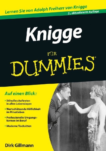 Buchcover und Innenansicht für das Buch: Knigge für Dummies