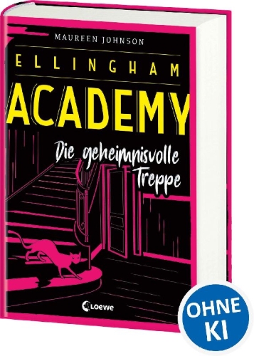 Buchcover und Innenansicht für das Buch: Ellingham Academy (Band 2) - Die geheimnisvolle Treppe