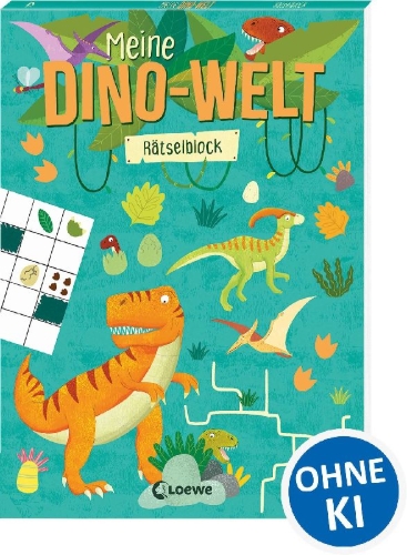 Buchcover und Innenansicht für das Buch: Les Dinosaures - Mon bloc de jeux