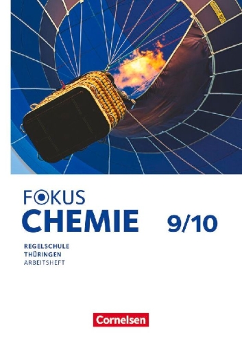 Buchcover und Innenansicht für das Buch: Fokus Chemie 9./10. Schuljahr - Mittlere Schulformen - Thüringen 2025 - Arbeitsheft