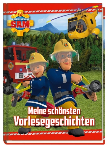 Buchcover und Innenansicht für das Buch: Feuerwehrmann Sam: Meine schönsten Vorlesegeschichten