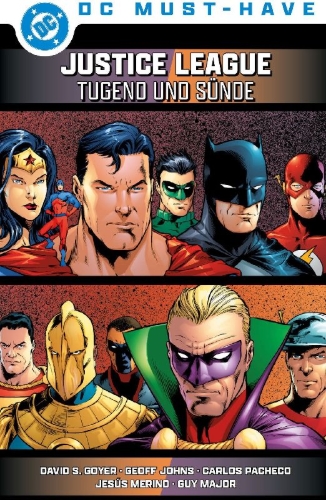 Buchcover und Innenansicht für das Buch: JLA/JSA: Virtue and Vice