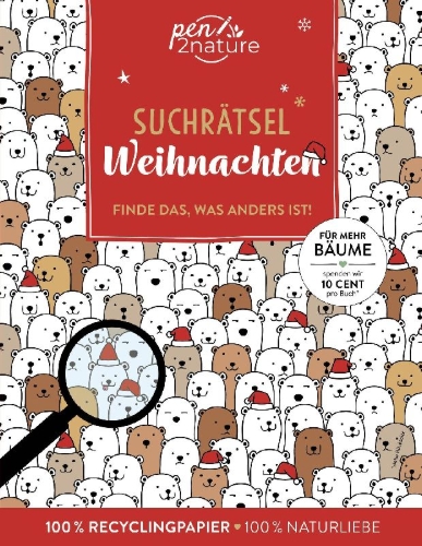 Buchcover und Innenansicht für das Buch: Suchrätsel Weihnachten