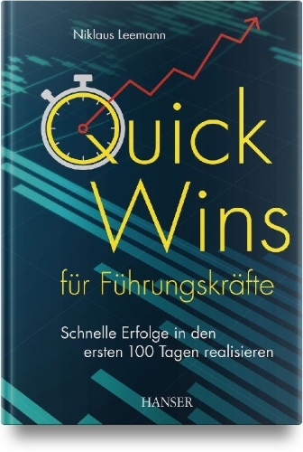 Buchcover und Innenansicht für das Buch: Quick Wins für Führungskräfte