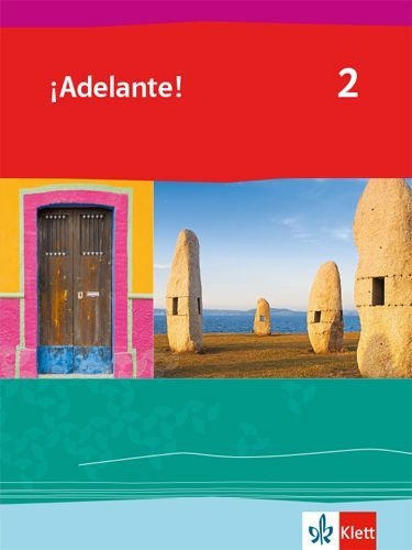 Buchcover und Innenansicht für das Buch: ¡Adelante! 2. Schulbuch 2. Lernjahr