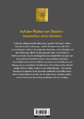 Buchcover und Innenansicht für das Buch: Shaolin Mind