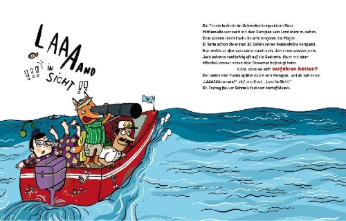 Buchcover und Innenansicht für das Buch: Herr Fuchs mag blaukarierte Abenteuer!