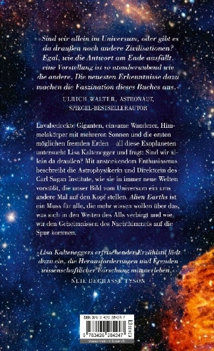 Buchcover und Innenansicht für das Buch: ALIEN EARTHS  The New Science of Planet Hunting in the  Cosmos