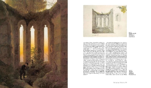 Buchcover und Innenansicht für das Buch: Caspar David Friedrich: Das Standardwerk über sein Leben und Werk in einer aktualisierten Neuausgabe