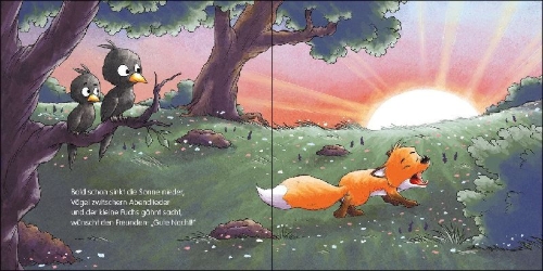 Buchcover und Innenansicht für das Buch: Gute Nacht, liebe Tierkinder!