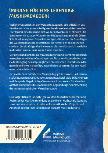 Buchcover und Innenansicht für das Buch: Musikunterricht aus Menschenkunde