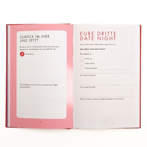 Buchcover und Innenansicht für das Buch: Date Night - Zeit für euch