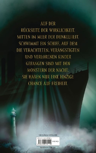 Buchcover und Innenansicht für das Buch: Das Schiff der verlorenen Kinder