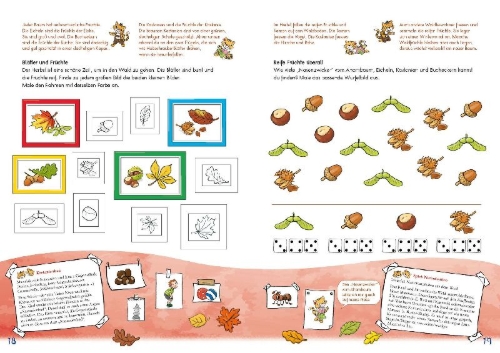 Buchcover und Innenansicht für das Buch: Österreich entdecken mit Teo und Tia - Wald