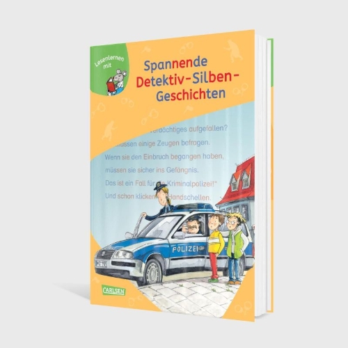Buchcover und Innenansicht für das Buch: LESEMAUS zum Lesenlernen Sammelbände: Spannende Detektiv-Silben-Geschichten