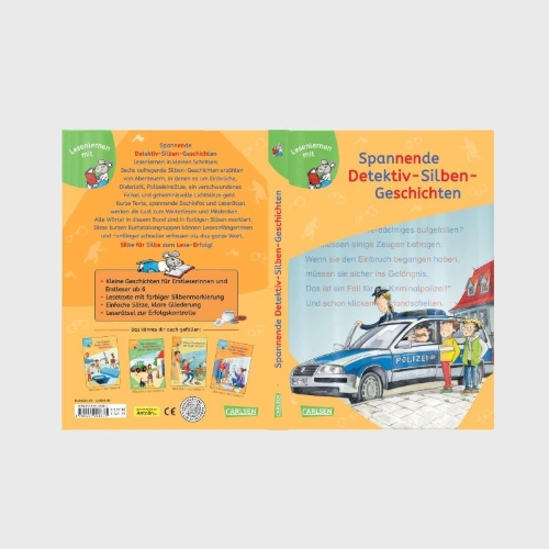 Buchcover und Innenansicht für das Buch: LESEMAUS zum Lesenlernen Sammelbände: Spannende Detektiv-Silben-Geschichten