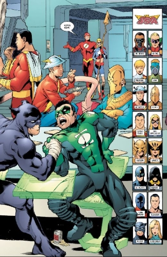 Buchcover und Innenansicht für das Buch: JLA/JSA: Virtue and Vice