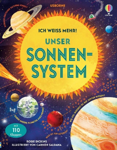 Buchcover und Innenansicht für das Buch: Ich weiß mehr! Unser Sonnensystem
