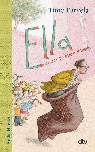 Buchcover und Innenansicht für das Buch: Ella ja lopettaja, Ella ja Pate, Ella ja Pukari (Tammi, Helsinki)