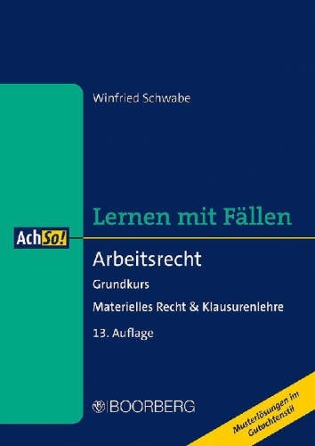 Buchcover und Innenansicht für das Buch: Arbeitsrecht