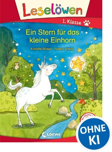 Buchcover und Innenansicht für das Buch: Leselöwen 1. Klasse - Ein Stern für das kleine Einhorn