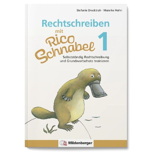 Buchcover und Innenansicht für das Buch: Rechtschreiben mit Rico Schnabel, Klasse 1