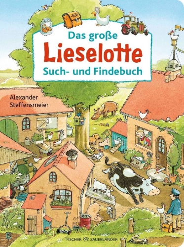 Buchcover und Innenansicht für das Buch: Das große Lieselotte Such- und Findebuch