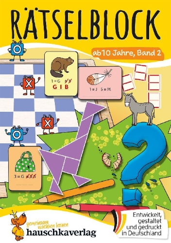 Buchcover und Innenansicht für das Buch: Rätselblock ab 10 Jahre, Band 2