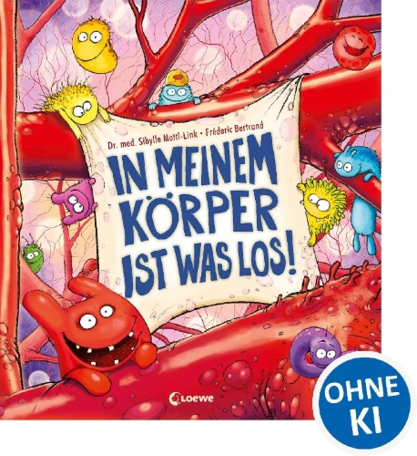Buchcover und Innenansicht für das Buch: In meinem Körper ist was los!