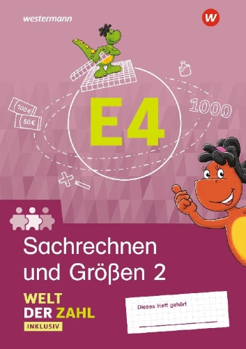 Buchcover und Innenansicht für das Buch: Welt der Zahl Inklusiv. Inklusionsheft E4
