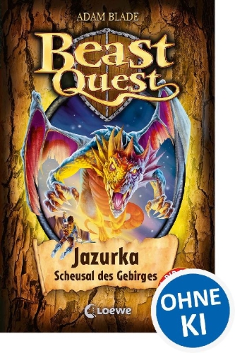 Buchcover und Innenansicht für das Buch: Beast Quest - Jazurka, Scheusal des Gebirges