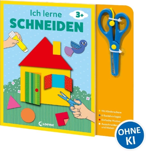 Buchcover und Innenansicht für das Buch: J'apprends à Découper