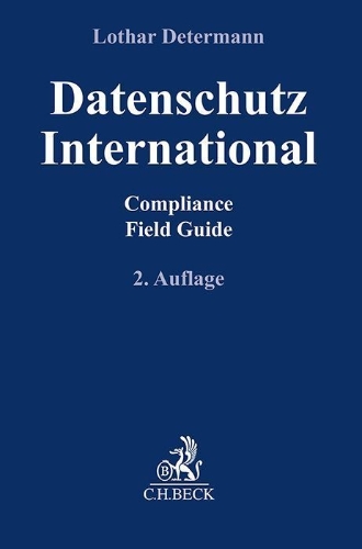 Buchcover und Innenansicht für das Buch: Datenschutz International