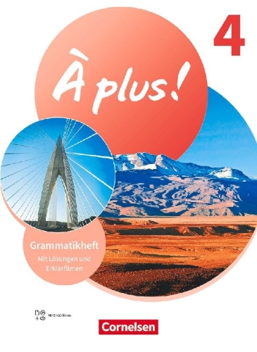 Buchcover und Innenansicht für das Buch: À plus ! 1. und 2. Fremdsprache. Band 4 - Grammatikheft mit Erklärfilmen
