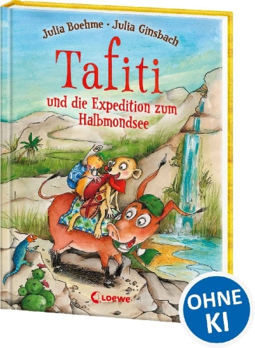 Buchcover und Innenansicht für das Buch: Tafiti und die Expedition zum Halbmondsee (Band 18)