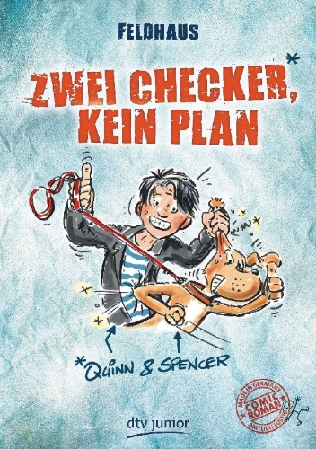 Buchcover und Innenansicht für das Buch: Zwei Checker, kein Plan  Quinn & Spencer