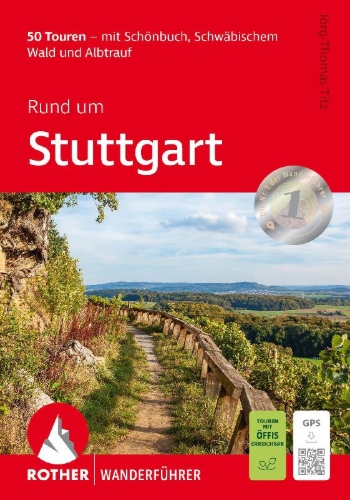 Buchcover und Innenansicht für das Buch: ROTHER Wanderführer Rund um Stuttgart