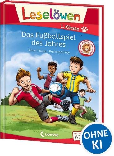 Buchcover und Innenansicht für das Buch: Leselöwen 1. Klasse - Das Fußballspiel des Jahres