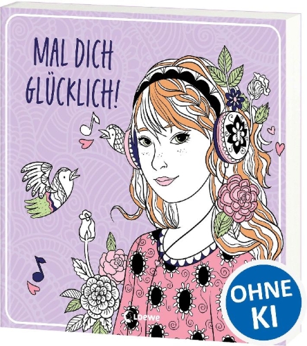 Buchcover und Innenansicht für das Buch: Mal dich glücklich!