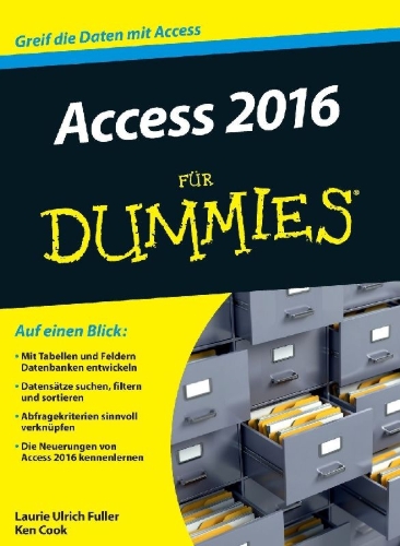 Buchcover und Innenansicht für das Buch: Access 2016 für Dummies