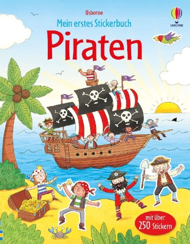Buchcover und Innenansicht für das Buch: Mein erstes Stickerbuch: Piraten