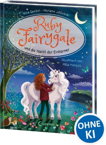 Buchcover und Innenansicht für das Buch: Ruby Fairygale und die Nacht der Einhörner (Erstlese-Reihe, Band 4)