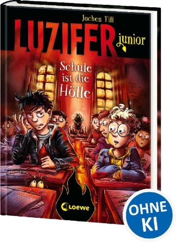 Buchcover und Innenansicht für das Buch: Luzifer junior (Band 6) - Schule ist die Hölle
