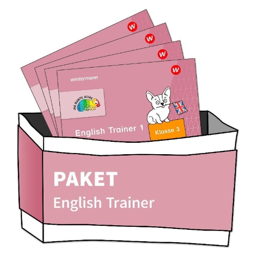 Buchcover und Innenansicht für das Buch: DIE BUNTE REIHE - Englisch. Paket: English Trainer, Klasse 3/4 (4 Hefte)