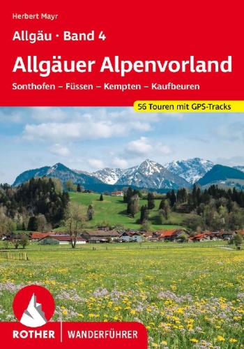 Buchcover und Innenansicht für das Buch: ROTHER Wanderführer Allgäu Band 4 - Allgäuer Alpenvorland