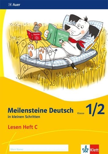 Buchcover und Innenansicht für das Buch: Meilensteine Deutsch in kleinen Schritten. Heft 3 Klasse 1/2. Lesestrategien - Ausgabe ab 2017