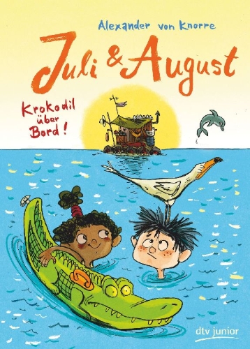 Buchcover und Innenansicht für das Buch: Juli und August - Krokodil über Bord